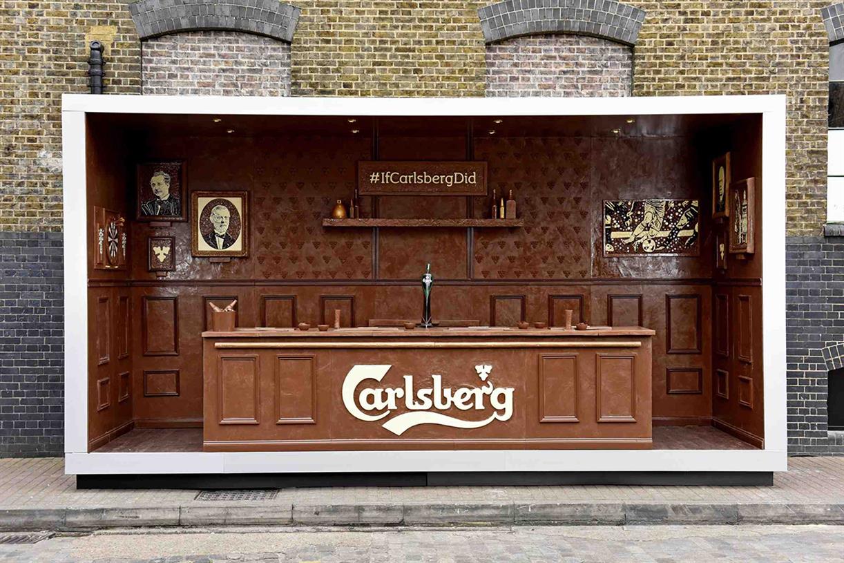 If Carlsberg did Easter - popup chocolate bar